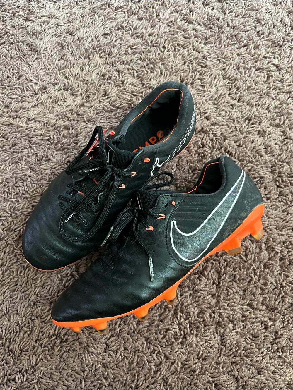 Nike Tiempo Legend 7 Elite ACC Soccer Cleats Black Orange Size 5